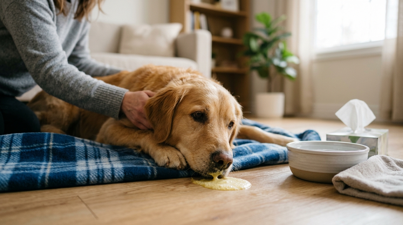 Dog Vomiting Yellow Foam? Home Treatment and Care Tips